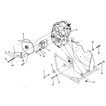 RH GEARCASE / BRAKE MOUNTING 350 2X4