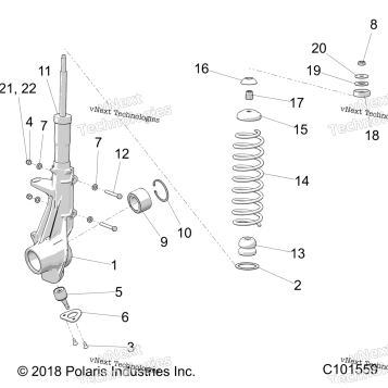 SUSPENSION, FRONT STRUT