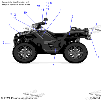 BODY, DECALS AND COMPONANTS, 3 PC