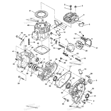 CRANKCASE & CYLINDER 6X6 350L