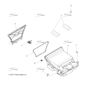 BODY, REAR STORAGE BOX
