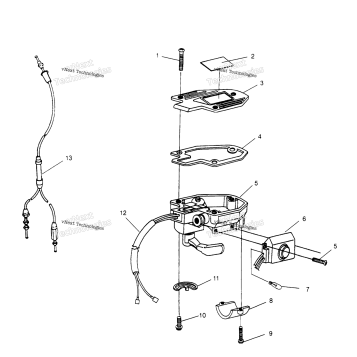 CONTROLS THROTTLE ASM./CABLE SCRAMBLER
