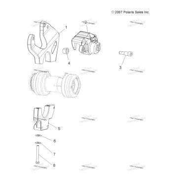 BRAKES, REAR CALIPER MOUNTING