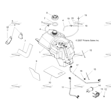 BODY, FUEL TANK ASM. A08MN50AF/AN/AQ/AS/AX (49ATVFUEL500EFI)