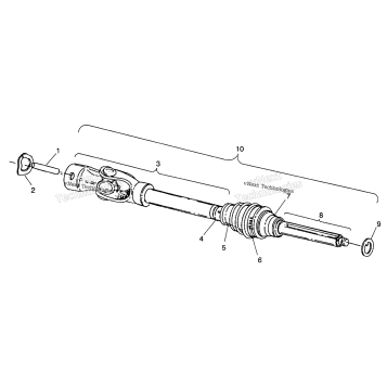 CV JOINT 6X6 250