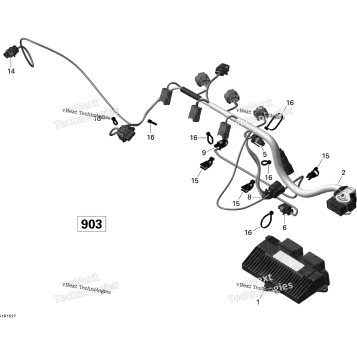 ENGINE HARNESS AND ELECTRONIC MODULE ACE 900