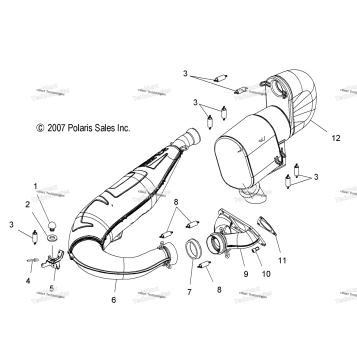 ENGINE, EXHAUST SYSTEM