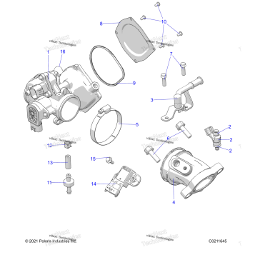 ENGINE, THROTTLE BODY & FUEL RAIL
