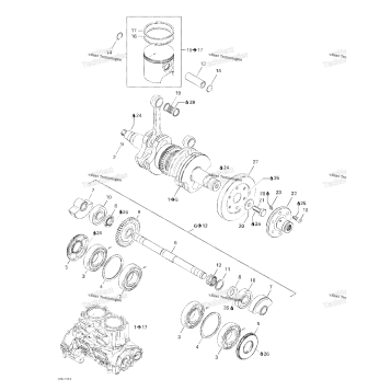 CRANKSHAFT AND PISTONS