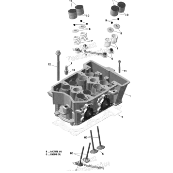01 ROTAX - ENGINE - CYLINDER HEAD - 600 ACE