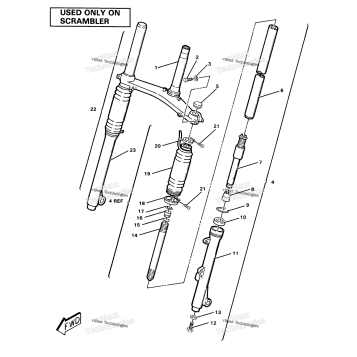 FRONT FORK ASSEMBLYSCRAMBLER