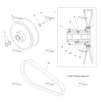 DRIVE TRAIN, SECONDARY CLUTCH