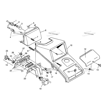 HEADLIGHT ASSEMBLY 6X6 400L U.S. , SWEDISH S958740 & NORWEGIAN N