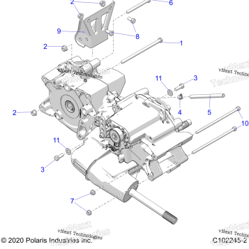 DRIVE TRAIN, MAIN GEARCASE MOUNTING