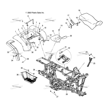 REAR CAB, SEAT & MAIN FRAME