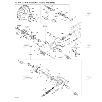 DRIVE SYSTEM, FRONT (FOR 7919 AND 8135 MODELS)