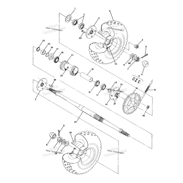 REAR WHEEL DRIVE ASSEMBLY 250 2X4