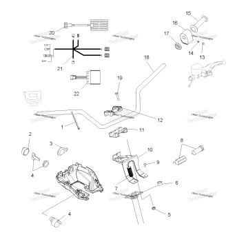 HANDLEBAR & CONTROLS /AT/AX/AY/AZ