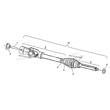 CV JOINT 6X6 350L