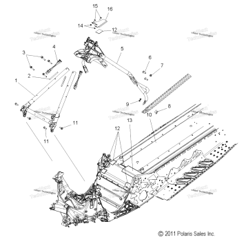 CHASSIS, CHASSIS ASM. & OVER STRUCTURE S12CK6 ALL OPTIONS (49SNOWCHASSISFRT212RMK600)