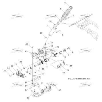 SUSPENSION, SWING ARM & SHOCK MOUNTING