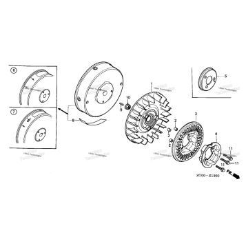 FLYWHEEL + COOLING FAN (1)