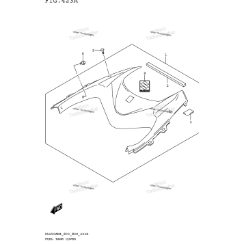FUEL TANK COVER (DL650AM4 E03)