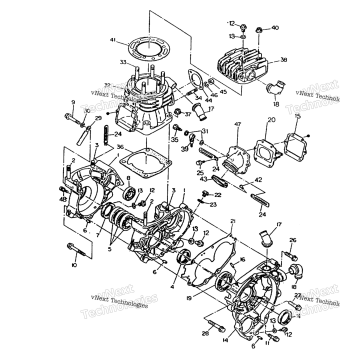 CRANKCASE & CYLINDER 350 4X4 UPDATE