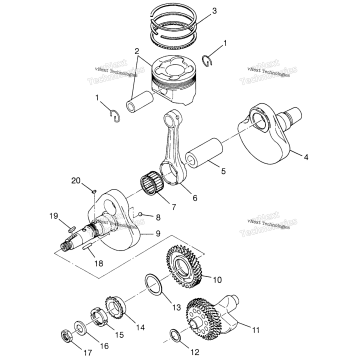 CRANKSHAFT & PISTON XPLORER 500