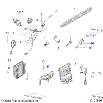 ELECTRICAL, SWITCHES, SENSORS, ECU & CONTROL MODULES A20SXA85A1/A7/CA1/CA7/E85A9/AF/AP/CA9/CAF/CAP/V85AP/CAP