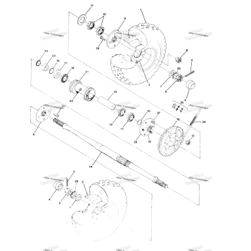 REAR WHEEL DRIVE ASSEMBLY 250 4X4