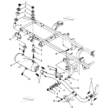 EXHAUST SYSTEM SPORTSMAN 500