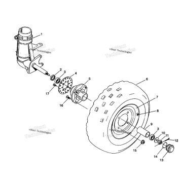 FRONT WHEEL ASSEMBLY 2X4 350L