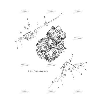 ENGINE, MOUNTING & LONG BLOCK