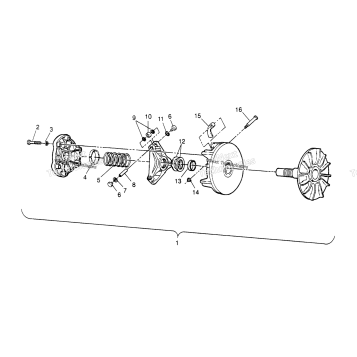 DRIVE CLUTCH ASSEMBLY SPORTSMAN 4X4