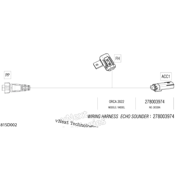 ELECTRIC - ECHO SOUNDER WIRING HARNESS - 278003974