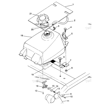 FUEL TANK ASSEMBLY 6X6 250