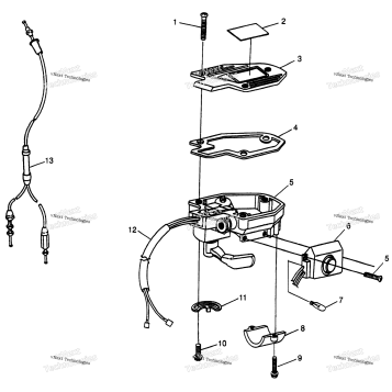 CONTROLS THROTTLE ASM./CABLE SCRAMBLER 400L