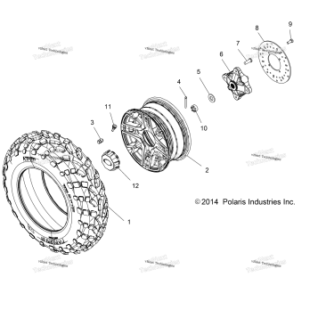 WHEELS, FRONT TIRE & BRAKE DISC A15DAE57EK