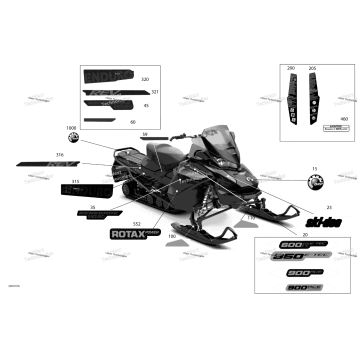 DECALS - 600R E-TEC - PACKAGE ENDURO