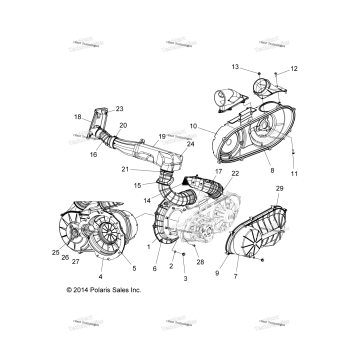 BODY, CLUTCH COVER & DUCTING