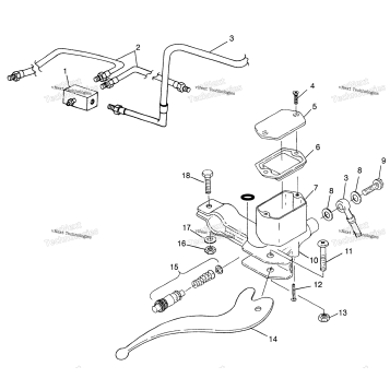CONTROLS RH MASTER CYLINDER/BRAKE LINE MAGNUM 6X6 W97AE42A & SWEDISH MA