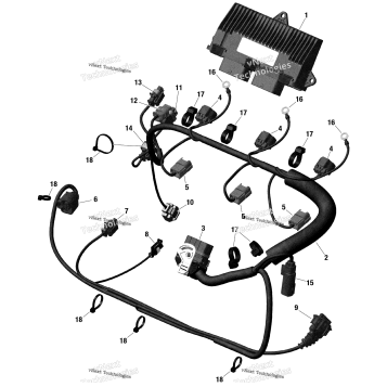 ENGINE HARNESS AND ELECTRONIC MODULE