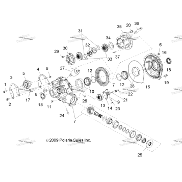 DRIVE TRAIN, GEARCASE, DIFFERENTIAL, INTERNAL COMPONENTS