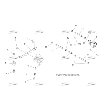 ENGINE, CARBURETOR MOUNTING & FUEL LINES