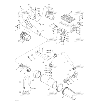 ENGINE SUPPORT AND MUFFLER