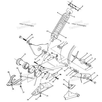 SWING ARM WELDMENT 350 2X4