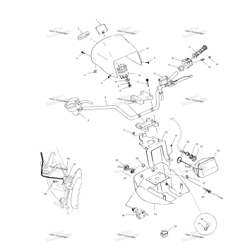 HANDLEBAR AND HEADLIGHT POD A02CH42AA