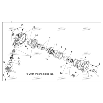DRIVE TRAIN, FRONT GEARCASE INTERNALS