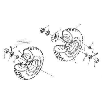 MIDDLE WHEEL ASSEMBLY 6X6 350L